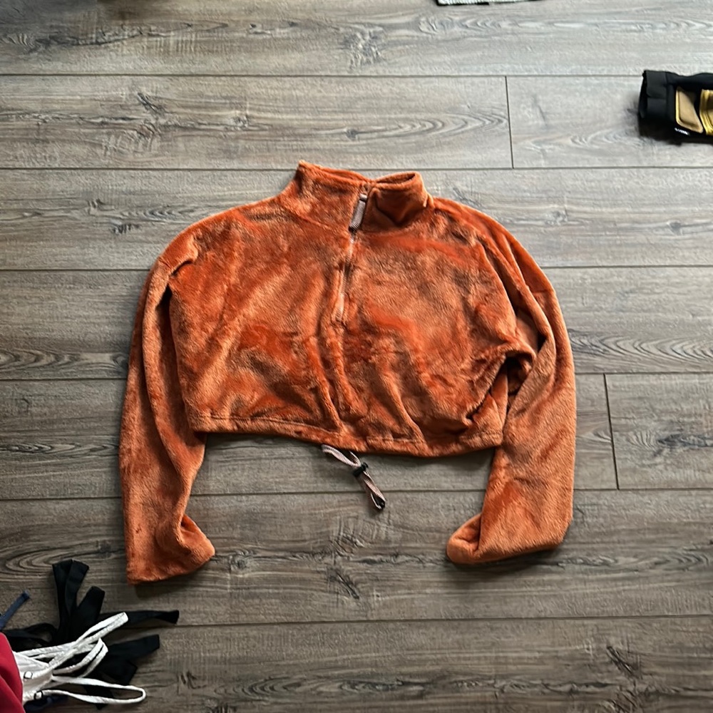 Urban outfitters crop cozy fleece